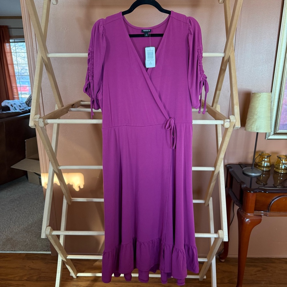 Torrid Vibrant Purple Midi Dress